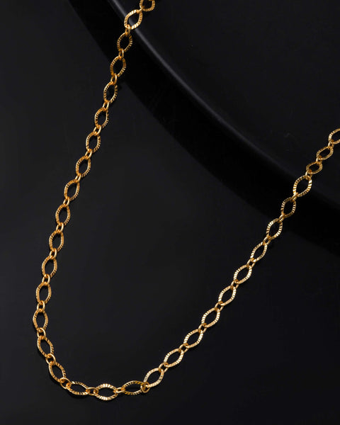 Jewels Nest Chunky Twisted Oval-Link Gold Chain