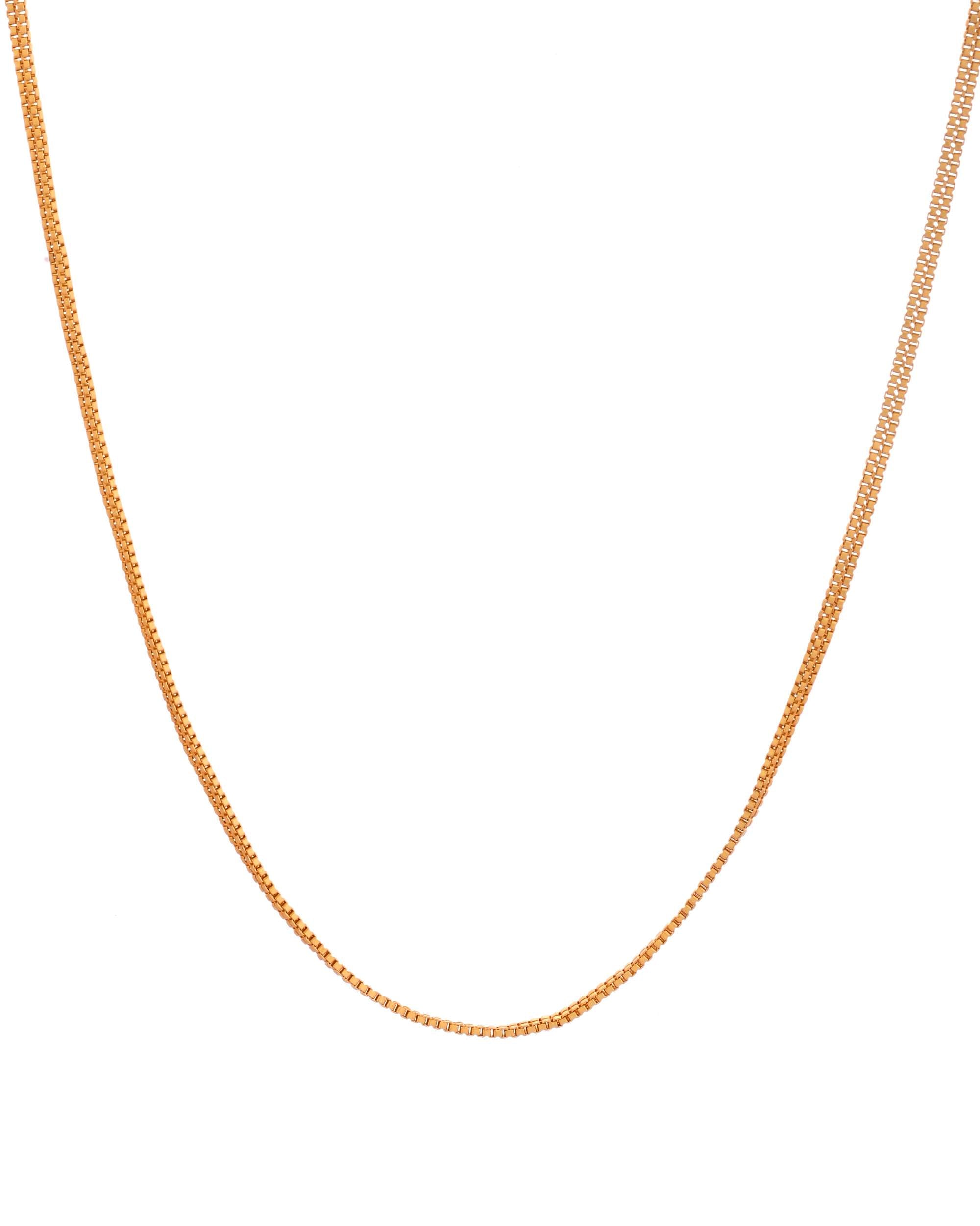 Jewels Nest Minimalist High-Gloss Gold Chain