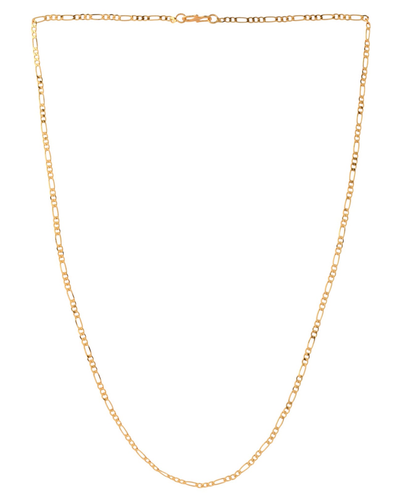 Jewels Nest Men’s Gold-Plated Stainless Steel Figaro Chain
