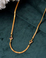 Thumbnail for Jewels Nest Gold Plated Chain with Purple Heart Charms – Romantic Design