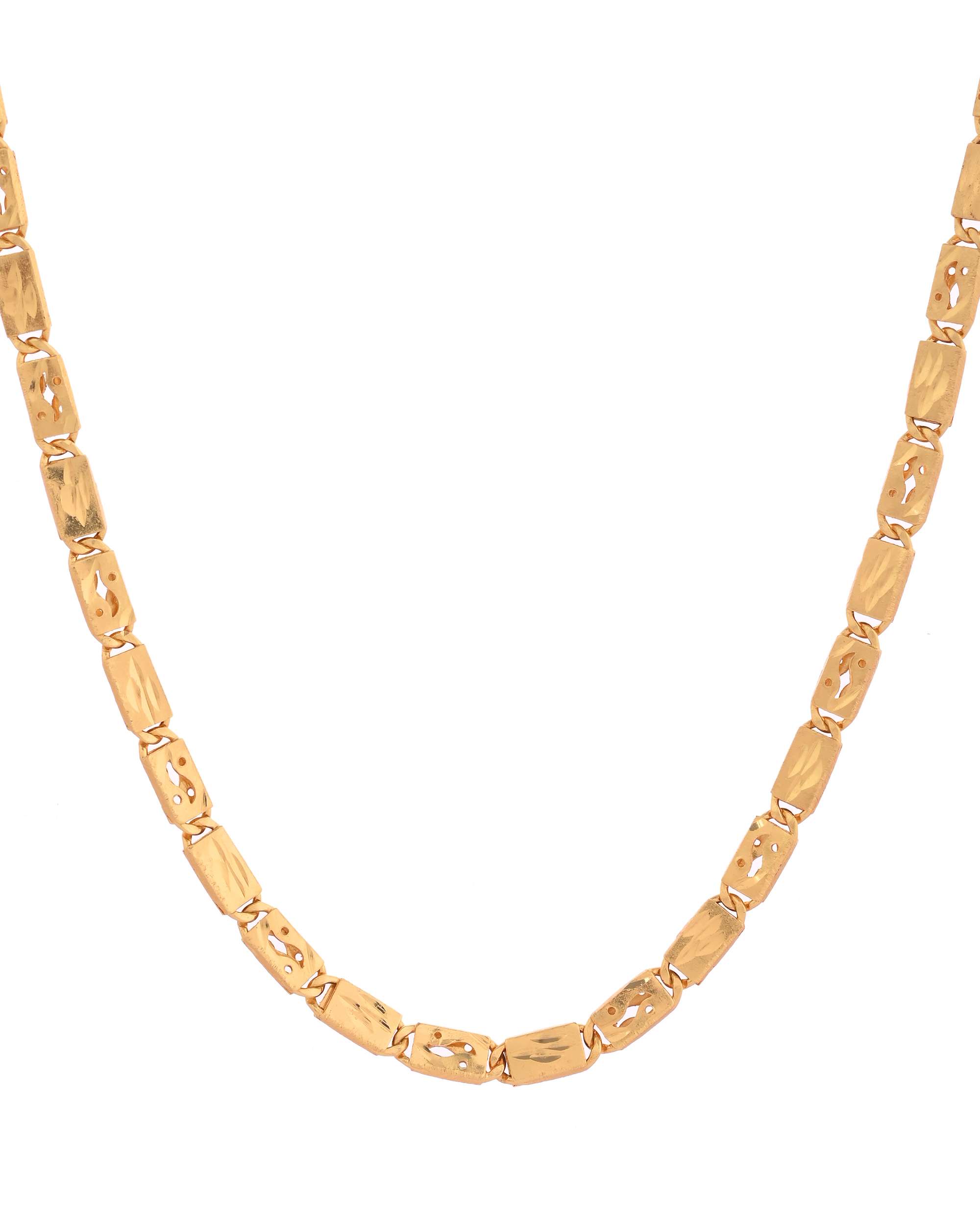 Jewels Nest Golden Geometric Link Chain for Men & Women – Classy Look