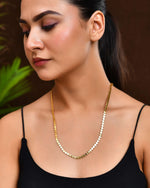 Thumbnail for Jewels Nest Flat Coin-Link Chain in Gold Finish – Unisex Minimalist Jewelry