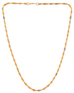 Thumbnail for Jewels Nest Elegant Gold-Polished Twisted Brass Chains with Sparkling Silver Accents - Distacart