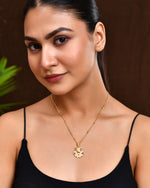 Thumbnail for Jewels Nest Traditional Gold-Tone Pendant Chain with Ruby Accents