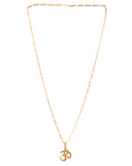 Thumbnail for Jewels Nest Gold-Toned Om Pendant Chain for Men & Women | Devotional Lord Shiva Jewelry