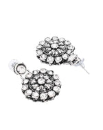 Thumbnail for Jewels Nest Oxidised Silver Floral Necklace – Tribal Choker for Ethnic & Fusion Wear