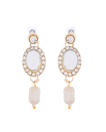 Thumbnail for Jewels Nest Elegant White Stone & Pearl Choker Necklace Set with Earrings – Bridal & Festive Wear