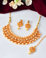 Thumbnail for Jewels Nest Gold-Plated Kundan-Style Choker Necklace Set with Pearls & Earrings – Ethnic Wedding Jewellery