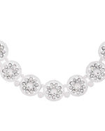 Thumbnail for Jewels Nest Silver-Plated Crystal-Embedded & Pearl Beaded Ethnic Jewellery Set