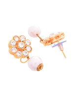 Thumbnail for Jewels Nest Gold-Plated American Diamond Studded & Beaded Choker Jewellery Set