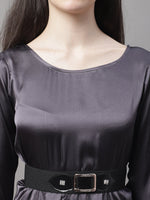 Thumbnail for Jainish Women's stylish Co-ords with belt - JCharcoal - Distacart