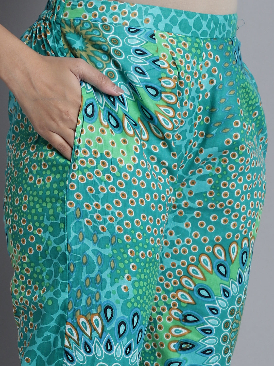 Jainish Women's WoGreen Printed Shirt and Trouser Co-ords Set - Distacart