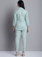 Thumbnail for Jainish Women's WoLime Green Printed Shirt and Trouser Co-ords Set - Distacart