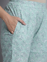 Thumbnail for Jainish Women's WoLime Green Printed Shirt and Trouser Co-ords Set - Distacart