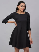 Thumbnail for Jainish Women's Black A-Line Dress - Distacart
