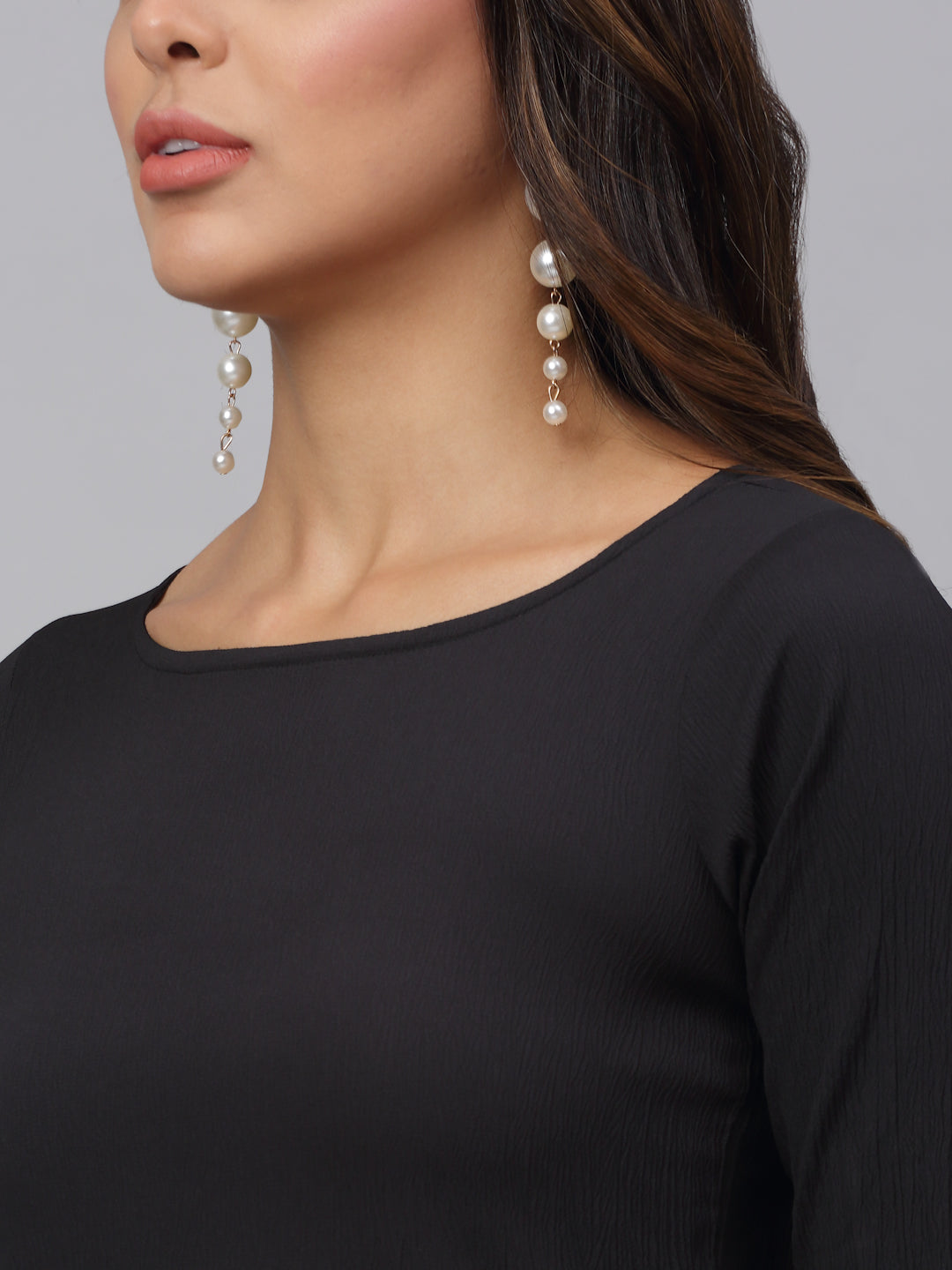 Jainish Women's Black A-Line Dress - Distacart