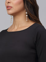 Thumbnail for Jainish Women's Black A-Line Dress - Distacart