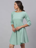 Thumbnail for Jainish Women's Green A-Line Dress - Distacart