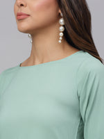 Thumbnail for Jainish Women's Green A-Line Dress - Distacart