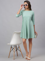 Thumbnail for Jainish Women's Green A-Line Dress - Distacart