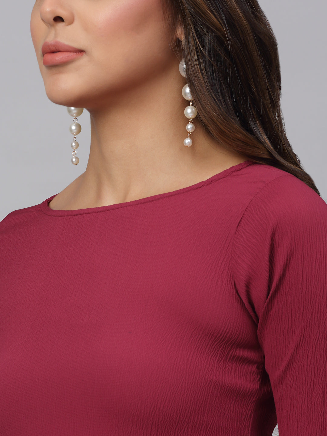 Jainish Women's Maroon A-Line Dress - Distacart