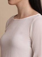 Thumbnail for Jainish Women's White Solid A-Line Dress - Distacart