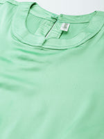Thumbnail for Jainish Women's Green-Coloured Satin Dress with Belt - Distacart