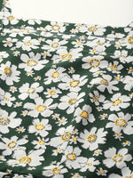 Thumbnail for Jainish Women's Floral Print Puff Sleeves Crepe Midi Dress - Distacart