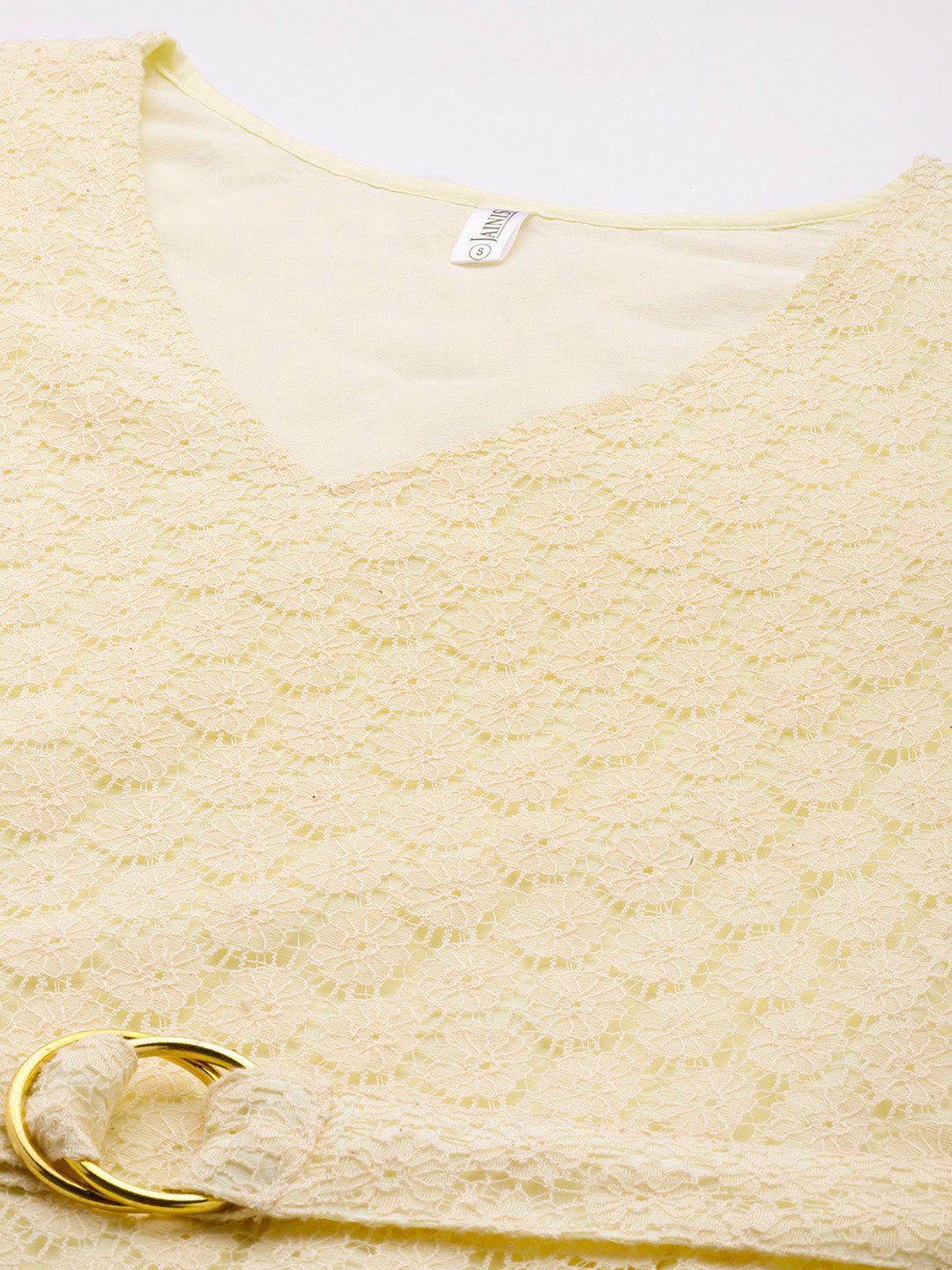 Jainish Women's Off-White A-Line Cotton Dress - Distacart