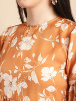 Thumbnail for Jainish Women's Mustard Printed A-Line Dress - Distacart