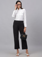 Thumbnail for Jainish Women's White Solid Shirt - White - Distacart
