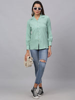 Thumbnail for Jainish Women's Green Solid Shirt - Green - Distacart