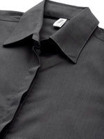 Thumbnail for Jainish Women's Grey Solid Shirt Style Top - Distacart