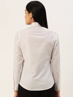 Thumbnail for Jainish Women's White Solid Shirt Style Top - Distacart