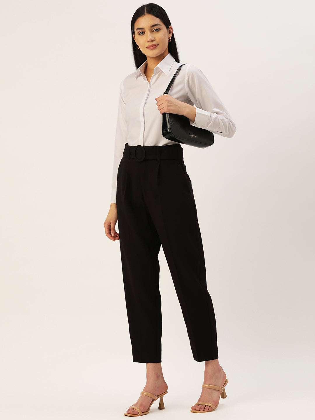 Jainish Women's White Solid Shirt Style Top - Distacart