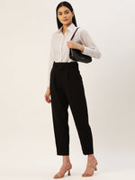 Thumbnail for Jainish Women's White Solid Shirt Style Top - Distacart