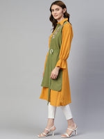 Thumbnail for Jainish Women's Embroiderd Shirt Style Top - Yellow - Distacart