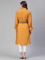 Thumbnail for Jainish Women's Embroiderd Shirt Style Top - Yellow - Distacart