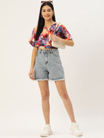 Thumbnail for Jainish Women's Tendy Printed Wrapped Top - Pink - Distacart