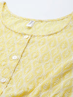 Thumbnail for Jainish Women's Chikankari Work Empire Top - Yellow - Distacart