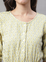 Thumbnail for Jainish Women's WoChikankari Work Empire Top - Lemon - Distacart