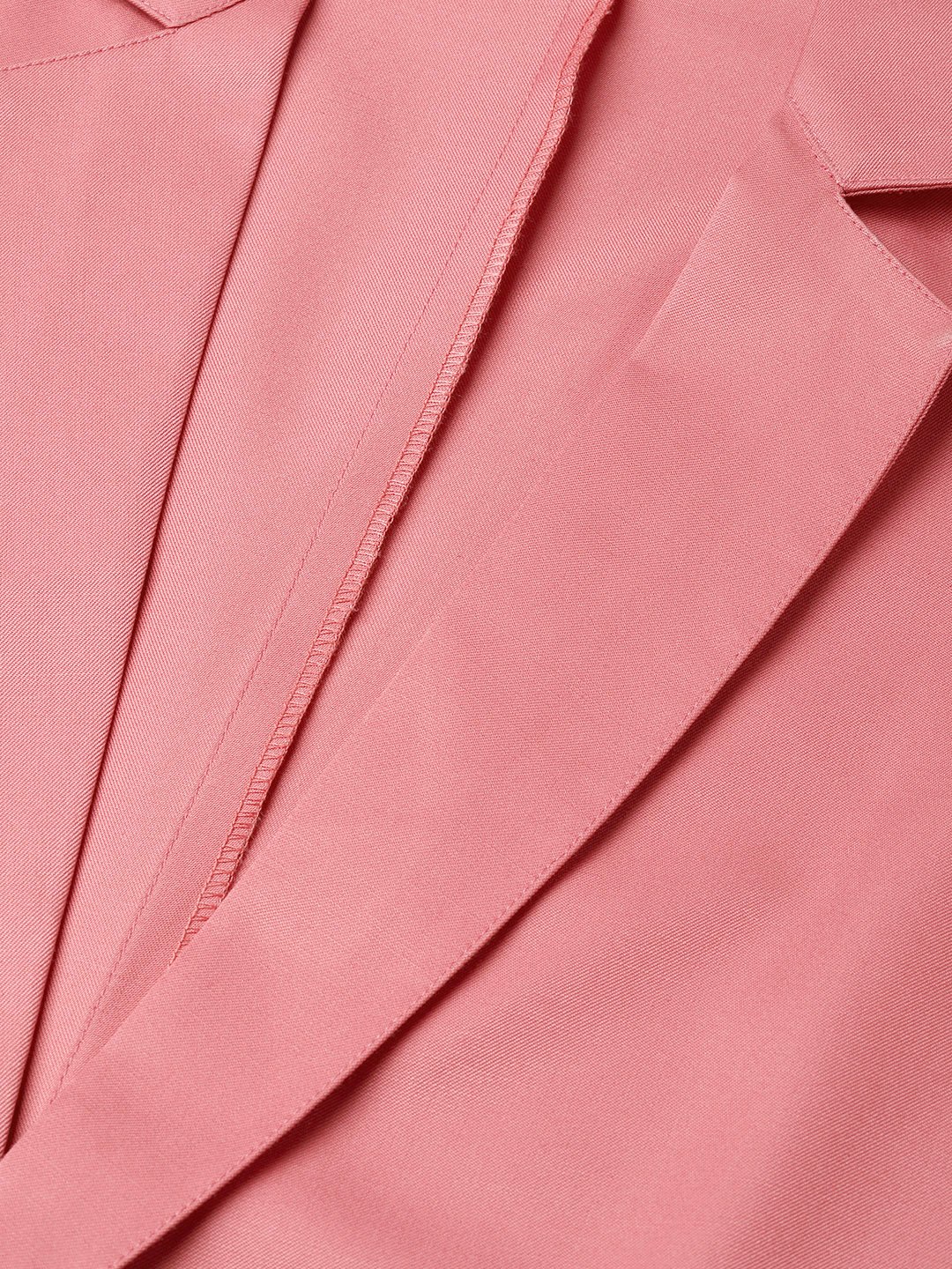Women Peach Solid Single-Breasted Smart Casual Blazer - Rasiya