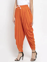 Thumbnail for Women Orange Solid Dhoti Orange - Rasiya