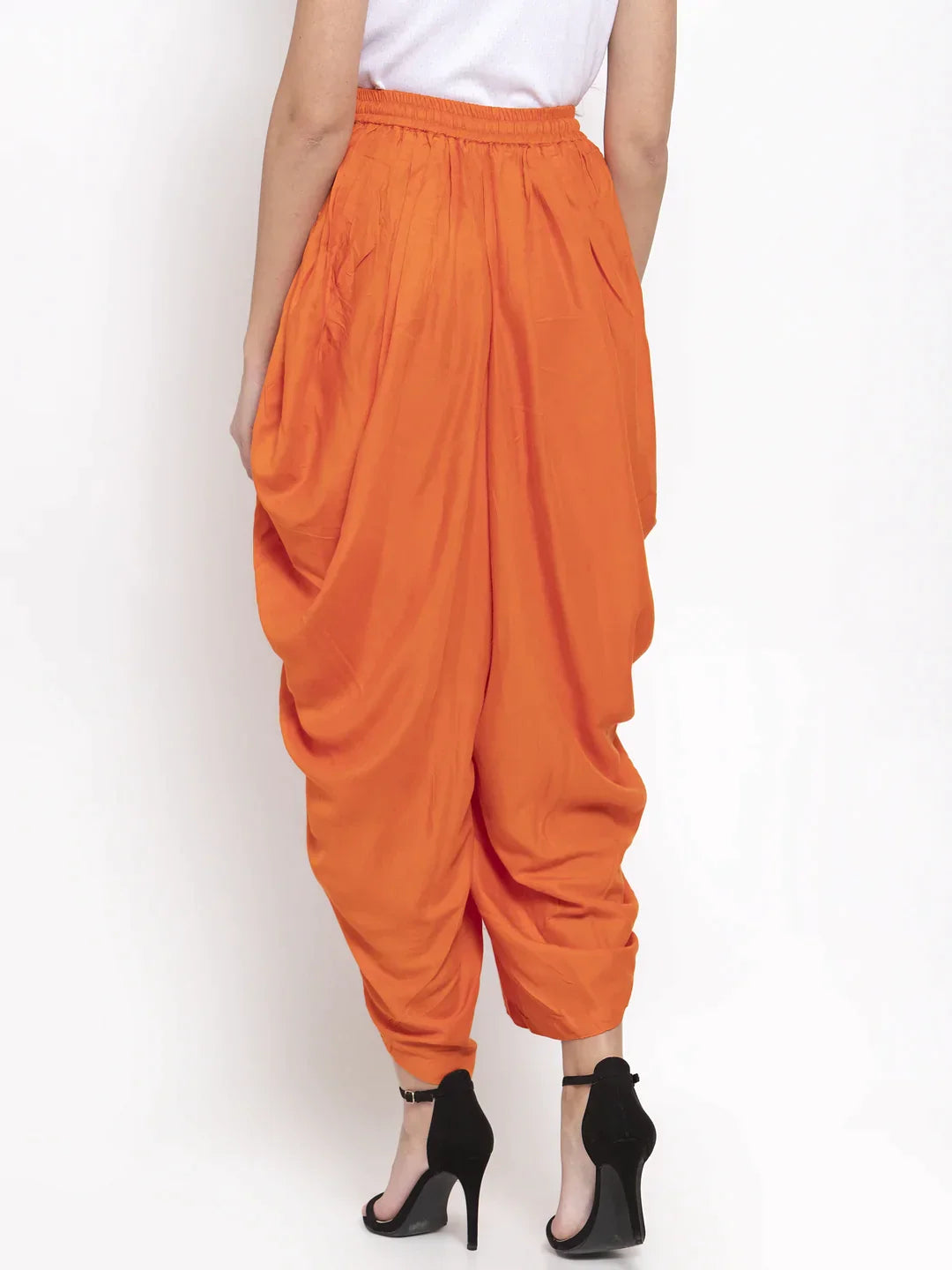 Women Orange Solid Dhoti Orange - Rasiya