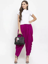 Thumbnail for Women Purple Solid Dhoti Purple - Rasiya