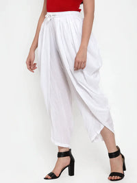 Thumbnail for Women White Solid Dhoti White - Rasiya