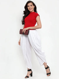 Thumbnail for Women White Solid Dhoti White - Rasiya