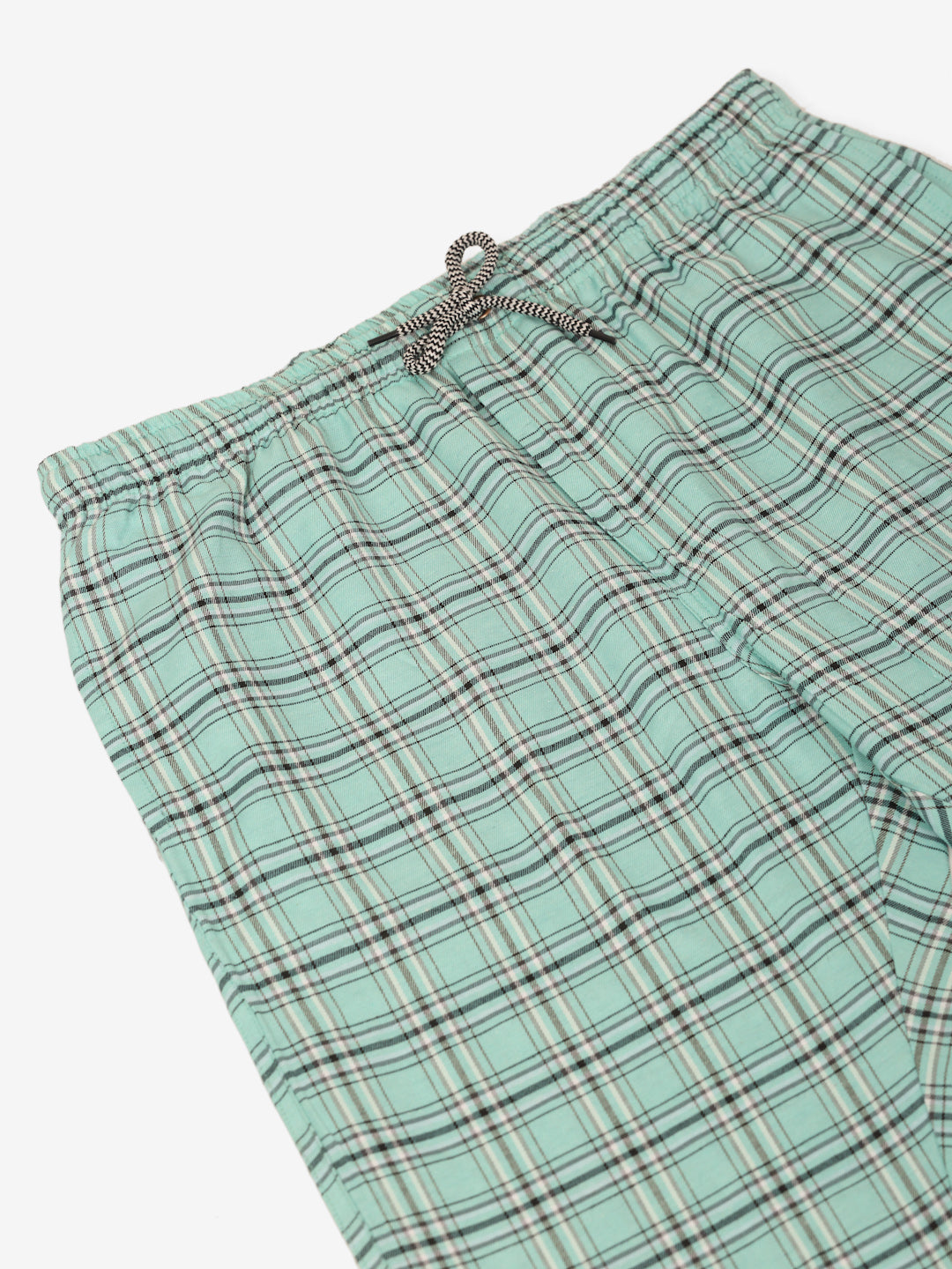 Jainish Men's Checked Cotton Track Pants - Green - Distacart