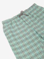 Thumbnail for Jainish Men's Checked Cotton Track Pants - Green - Distacart