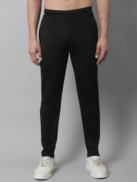 Jainish Men's Olive Solid Streachable Lycra Trackpants - Distacart